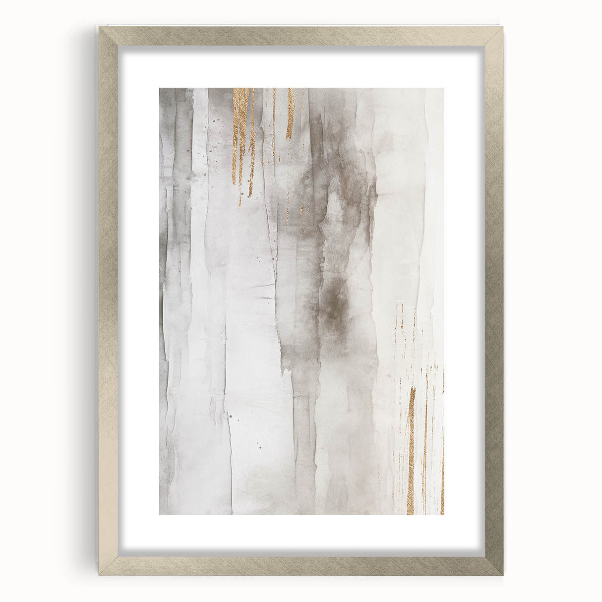 Framed modern abstract wall art collection featuring vibrant geometric designs in a sleek silver frame, ideal for contemporary decor.