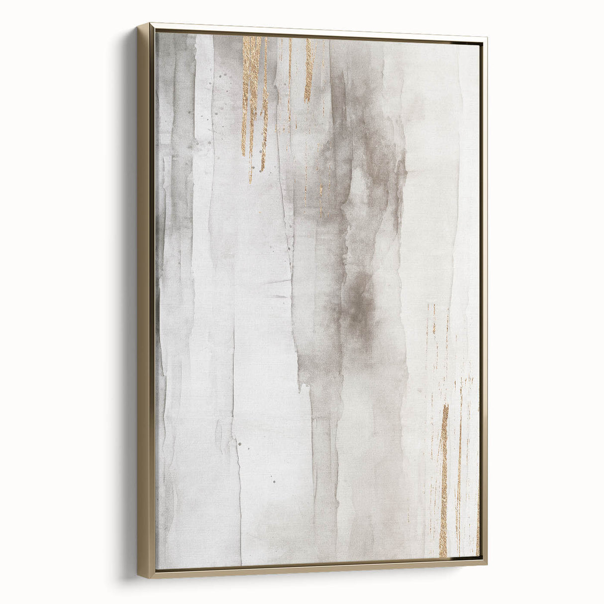 Framed abstract modern wall art collection showcasing vibrant gold and black designs, adding a contemporary touch to any decor.