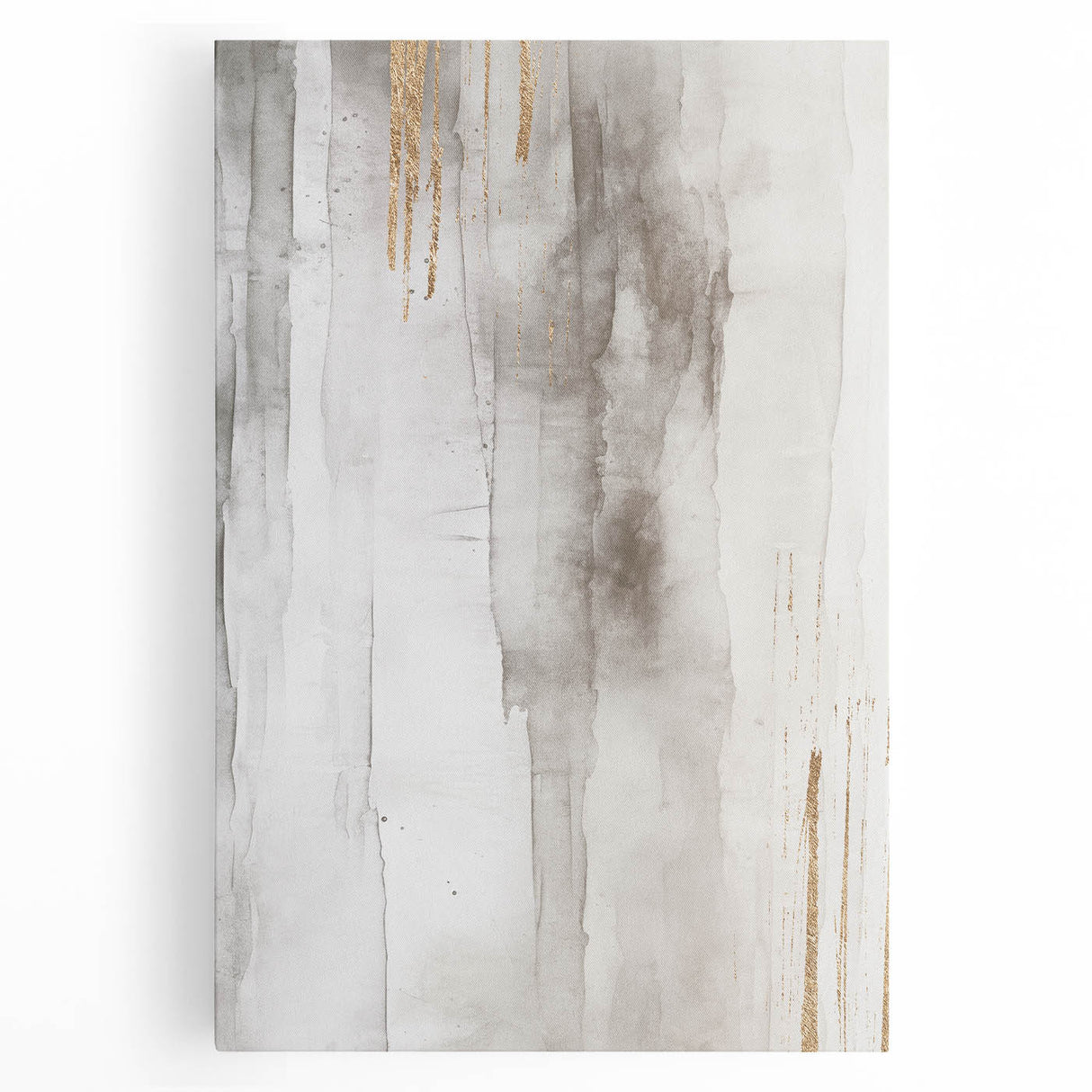 Abstract modern wall art collection displayed on stretched canvas, featuring vibrant colors and geometric patterns, perfect for contemporary decor.