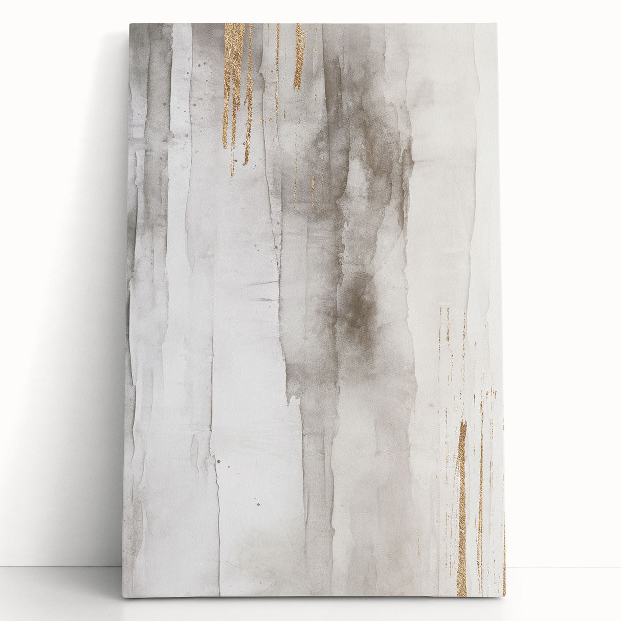 Abstract modern wall art collection featuring vibrant colors and geometric shapes on stretched canvas, adding a contemporary touch to any space.