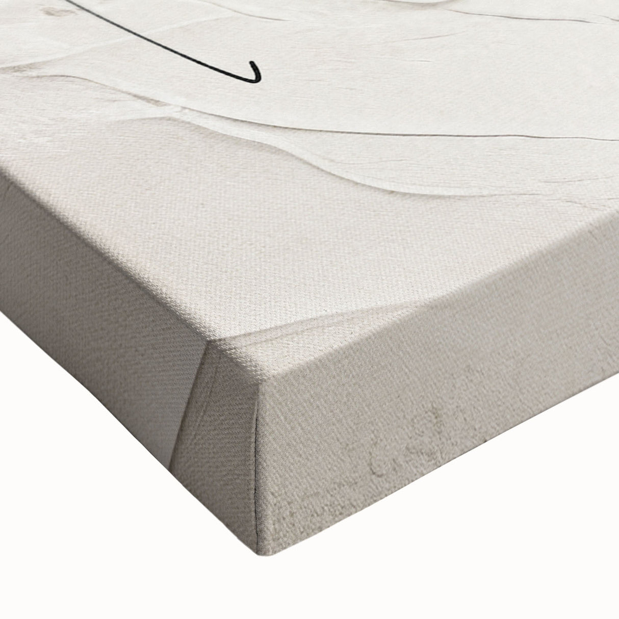 Close-up of a vibrant, abstract modern wall art piece showcasing bold colors and dynamic shapes on stretched canvas, perfect for contemporary home decor.