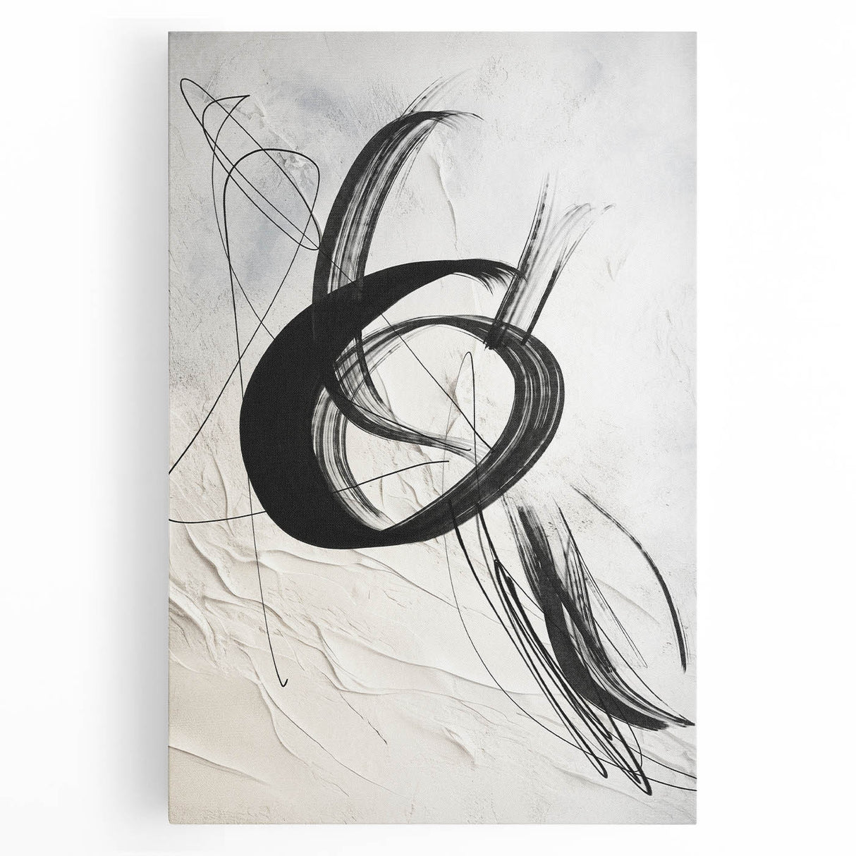 Abstract modern wall art collection featuring vibrant colors and geometric patterns on stretched canvas, perfect for contemporary home decor and artistic expression.