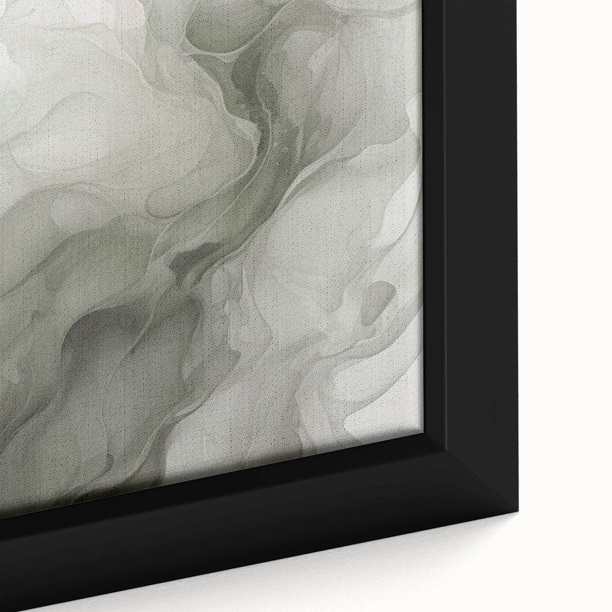 Close-up of an abstract modern framed canvas wall art piece showcasing vibrant colors and geometric designs, perfect for contemporary home decor.