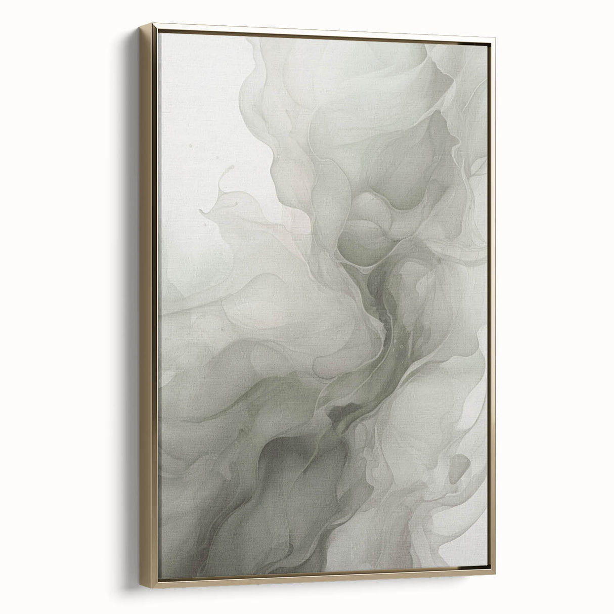 Framed abstract modern wall art collection featuring a gold accent, showcasing a contemporary design with elegant lines and textures, ideal for home decor.