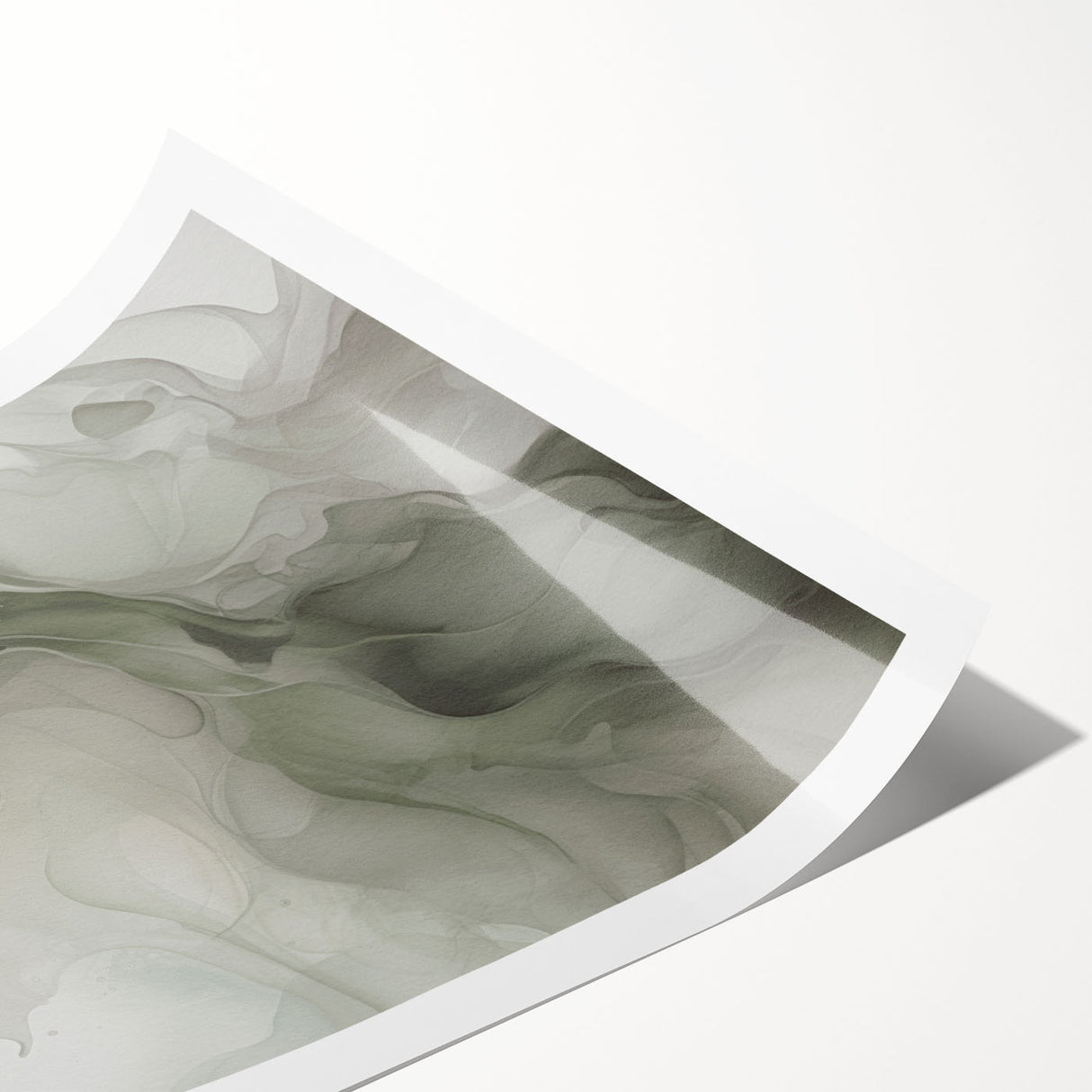 Abstract modern wall art print showcasing vibrant geometric shapes in blue, orange, and yellow tones, rolled up for easy shipping and display. Ideal for contemporary home decor.