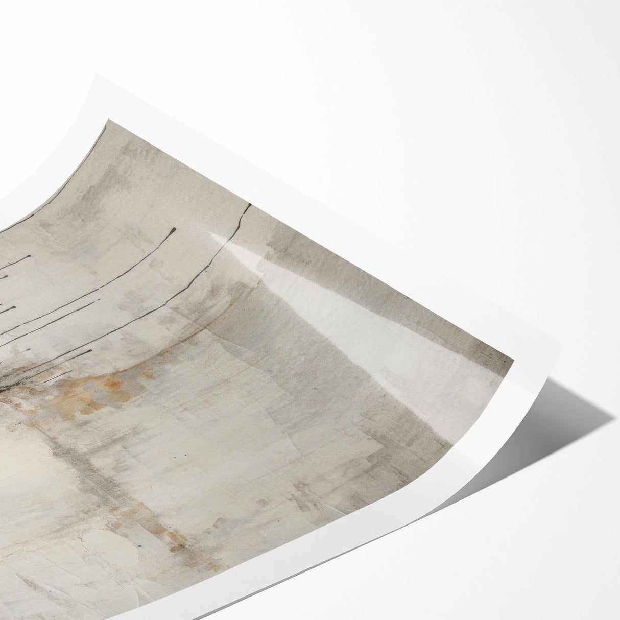 Abstract modern wall art print featuring vibrant colors and geometric shapes, rolled for easy shipping, ideal for contemporary home decor. Perfect addition to any modern living space or office environment.