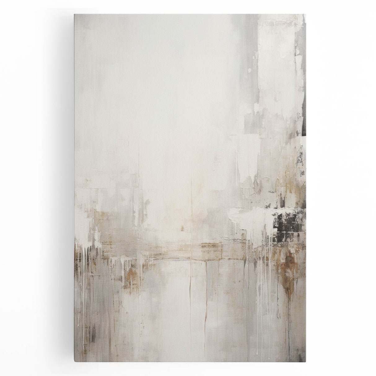 Abstract modern wall art collection on stretched canvas showcasing vibrant colors and geometric shapes, perfect for contemporary home decor and artistic expression.