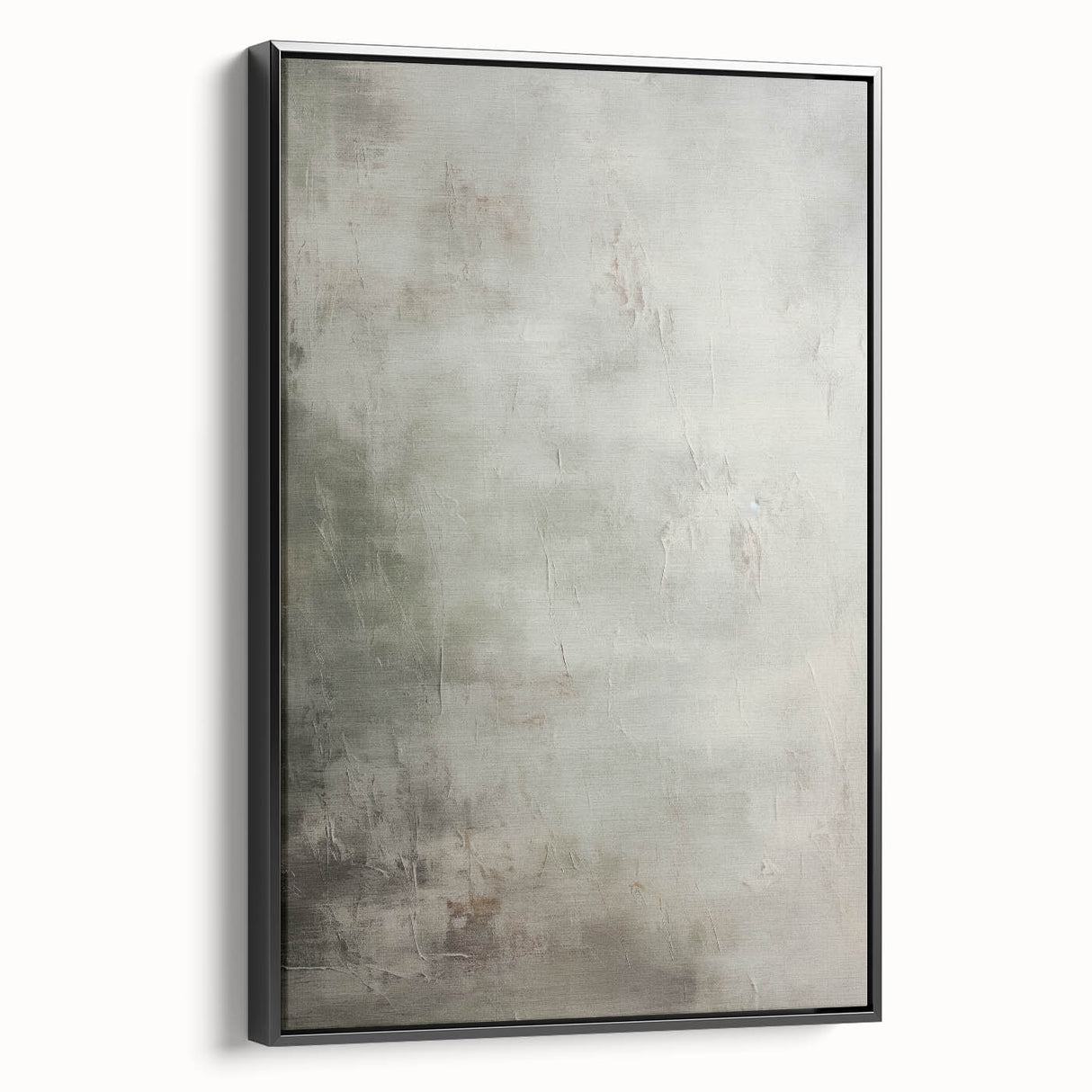 Framed canvas wall art showcasing an abstract modern design with bold colors and geometric patterns, featuring a sleek black frame, ideal for contemporary decor.