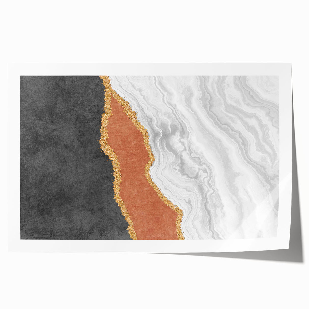 Abstract wall art print showcasing vibrant strokes and lines in a modern design, perfect for contemporary decor in living spaces.