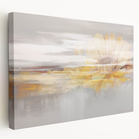 Abstract wall art featuring colorful strokes and lines on a stretched canvas, showcasing a modern design ideal for contemporary decor.