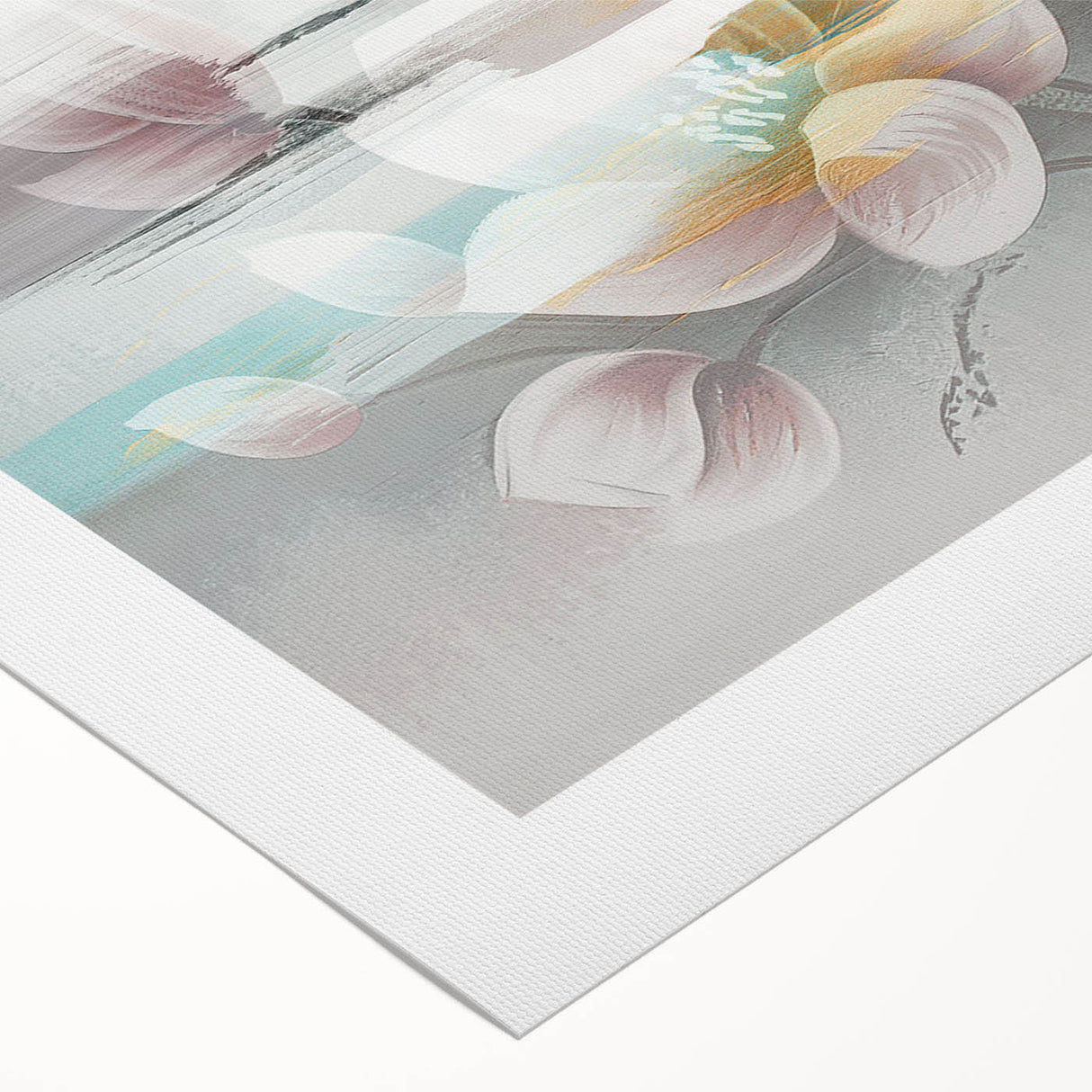 Colorful abstract strokes and lines canvas wall art showcasing vibrant hues of blue, orange, and yellow, ideal for modern decor.