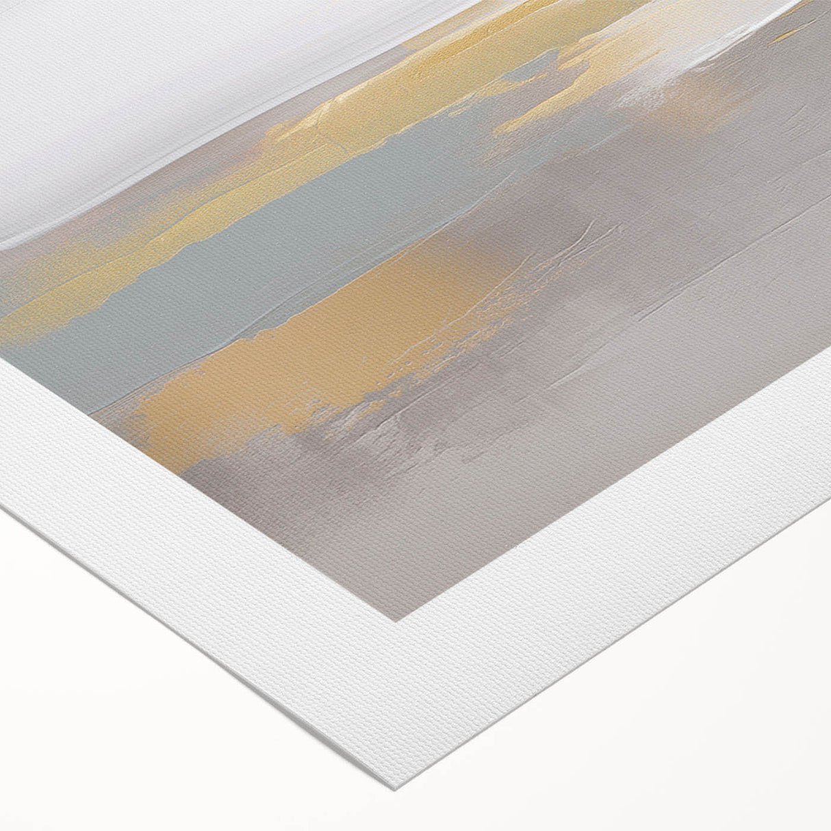 Abstract canvas art design showcasing vibrant strokes and lines in shades of blue, orange, and yellow, perfect for modern home decor.