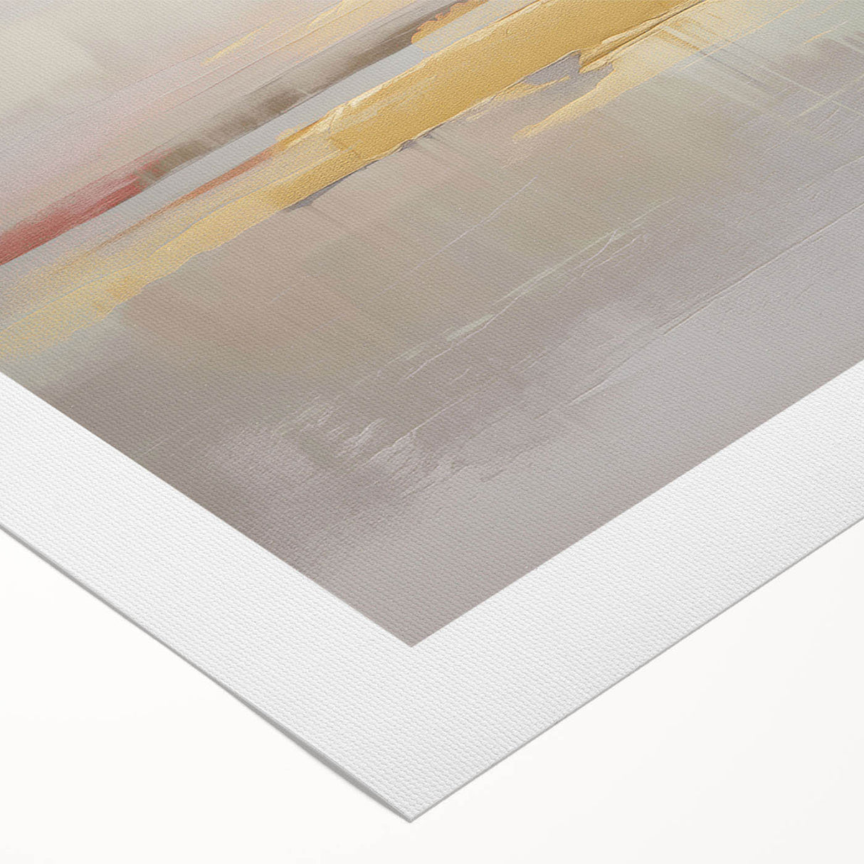 Colorful abstract strokes and lines design on rolled canvas, showcasing vibrant hues and dynamic patterns, ideal for modern wall art decor.