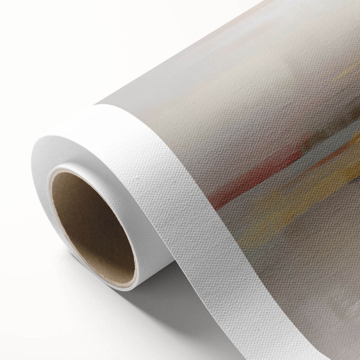 Abstract canvas artwork showcasing dynamic strokes and lines in earthy tones of brown and gold, perfect for modern home decor.