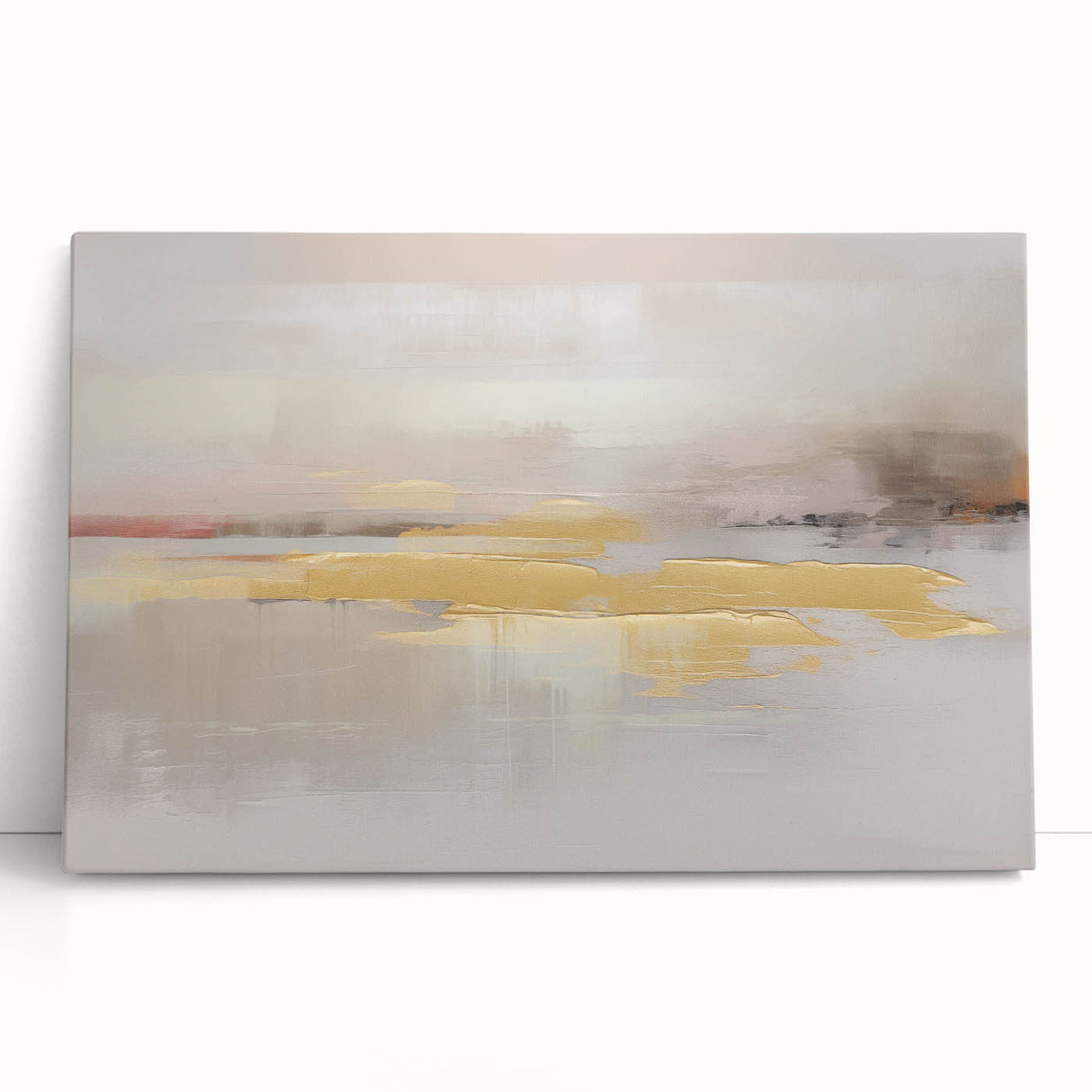 Abstract wall art design featuring colorful strokes and lines on stretched canvas, perfect for modern home décor and artistic enhancement.