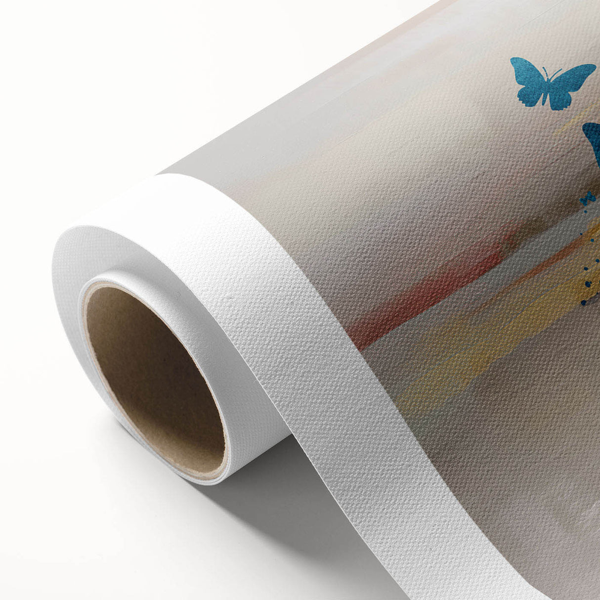 Abstract wall art print showcasing vibrant strokes and lines in bold colors, perfect for modern home decor or gallery display.