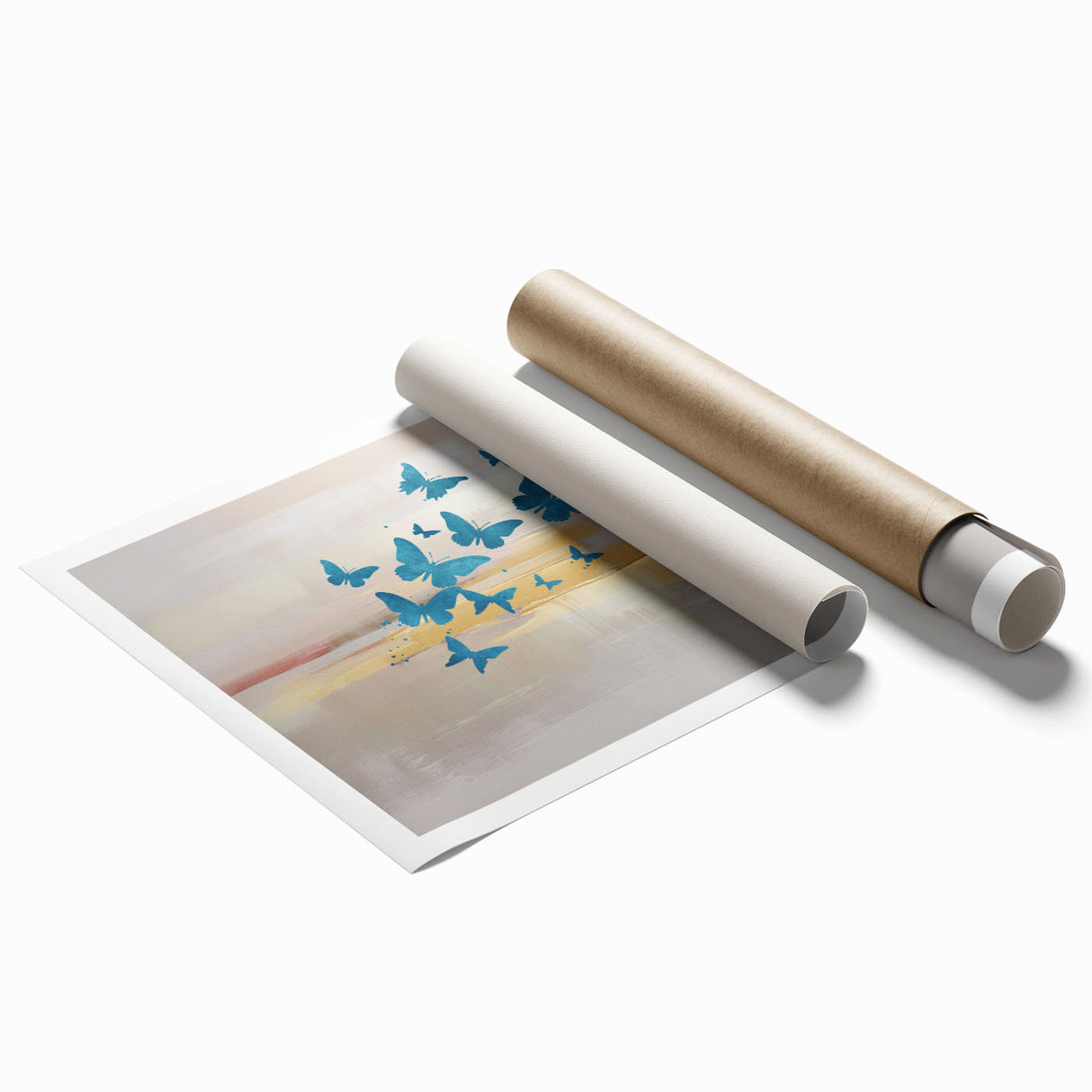 Abstract wall art print showcasing vibrant strokes and lines in bold colors, perfect for modern home decor, emphasizing creativity and style.