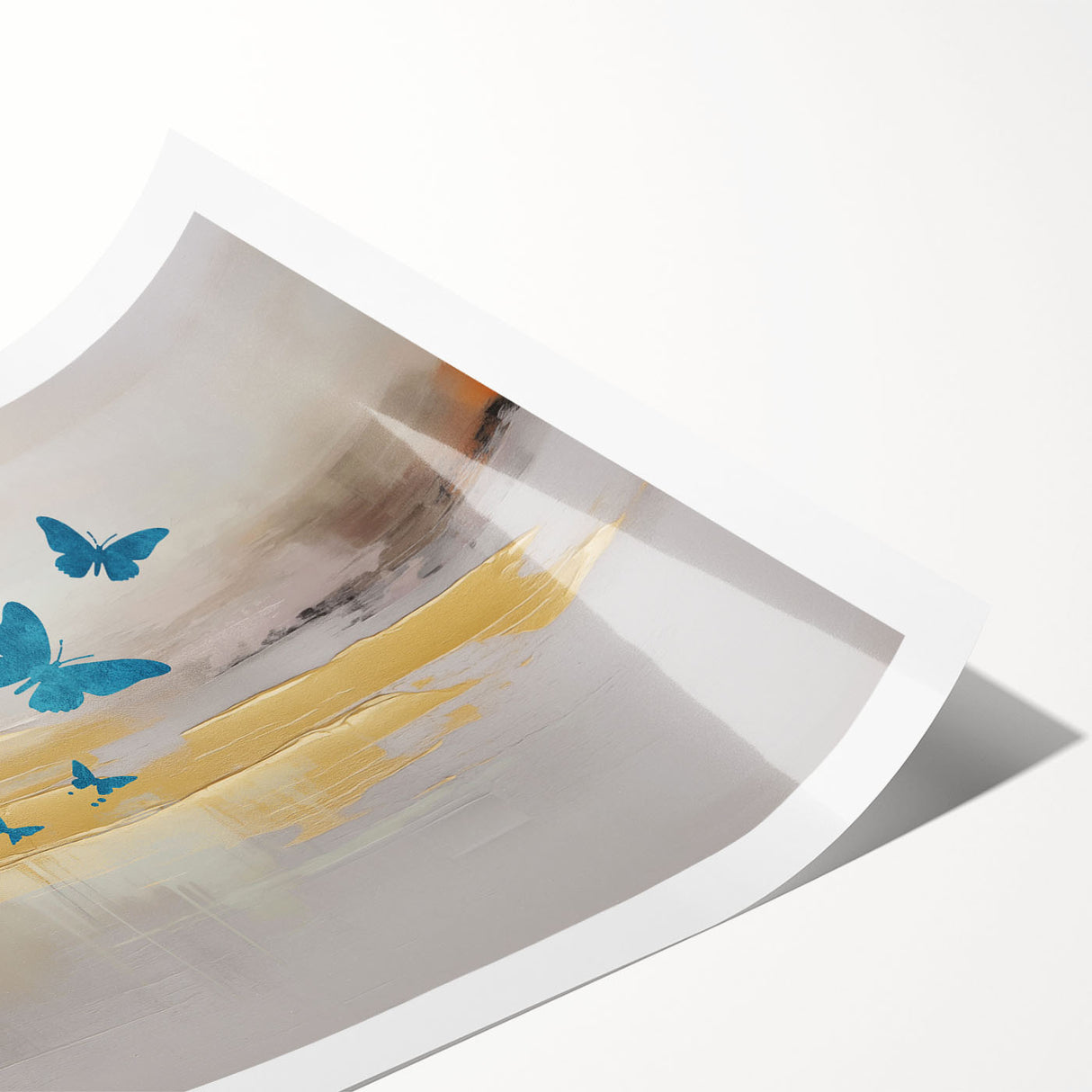 Abstract wall art print showcasing colorful strokes and lines in vibrant hues, ideal for modern home decor or office spaces.