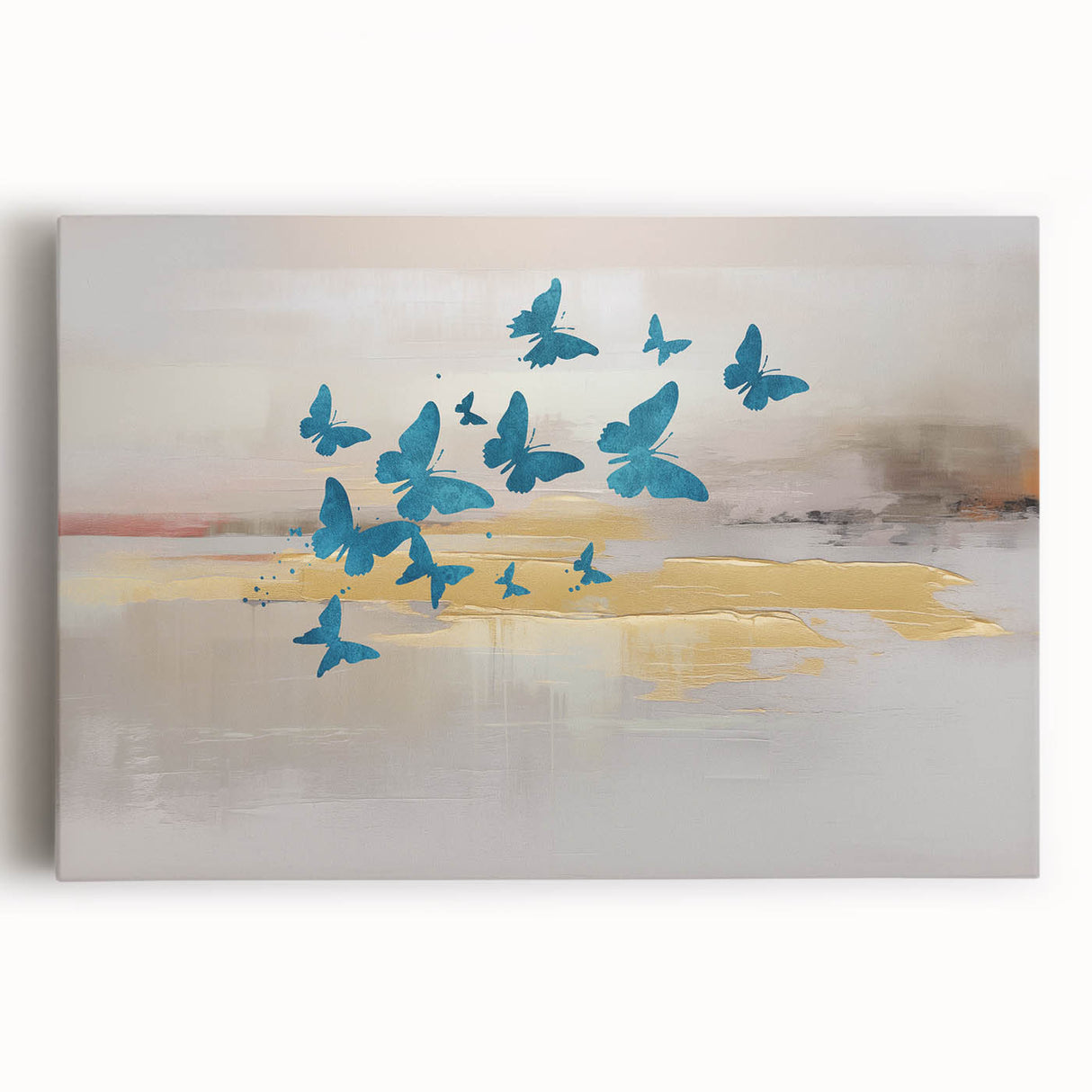 Abstract canvas wall art showcasing vibrant strokes and lines in bold colors, perfect for modern interior decor or artistic accents.