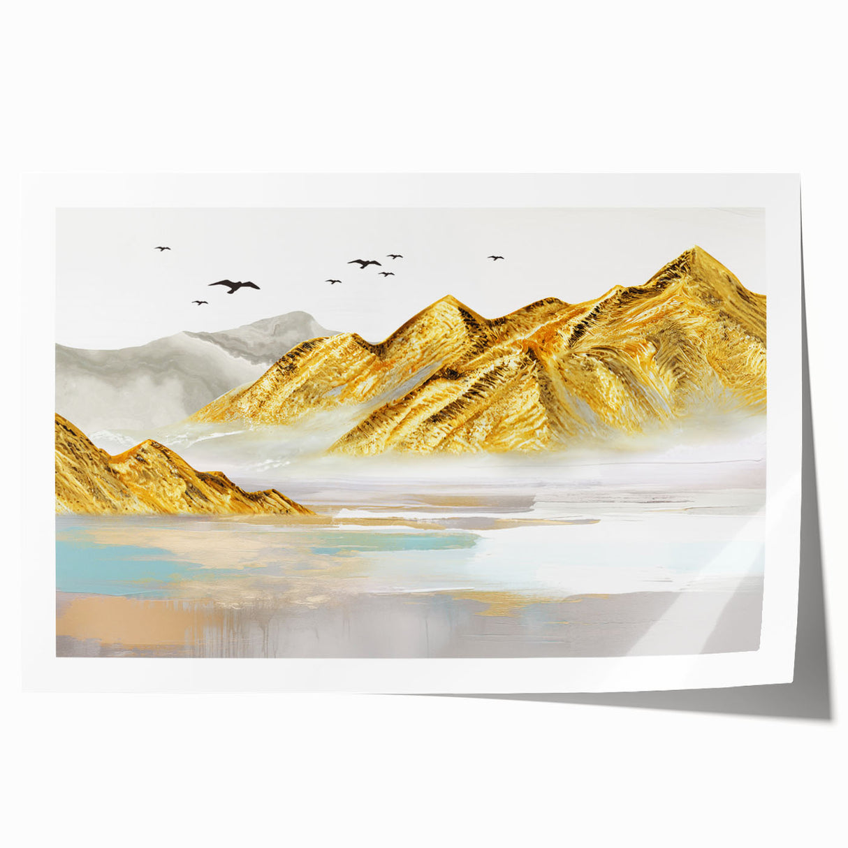 Abstract wall art print showcasing vibrant strokes and lines in a dynamic composition, perfect for modern home decor or office spaces.