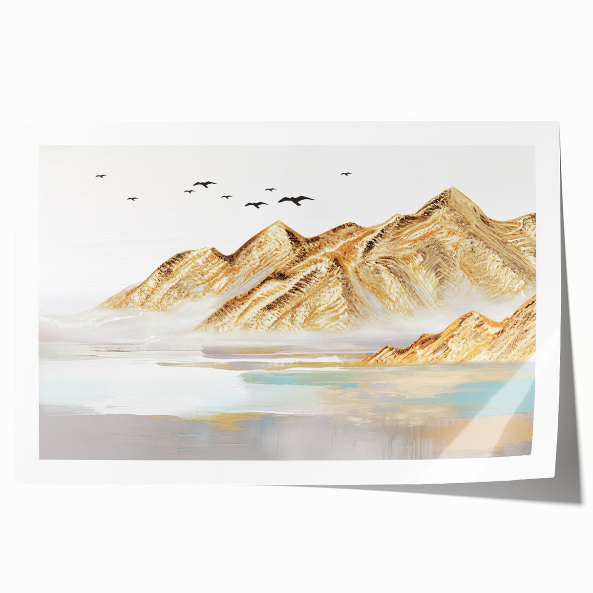 Abstract wall art print showcasing vibrant strokes and lines in a blend of colors, ideal for modern decor and artistic spaces.