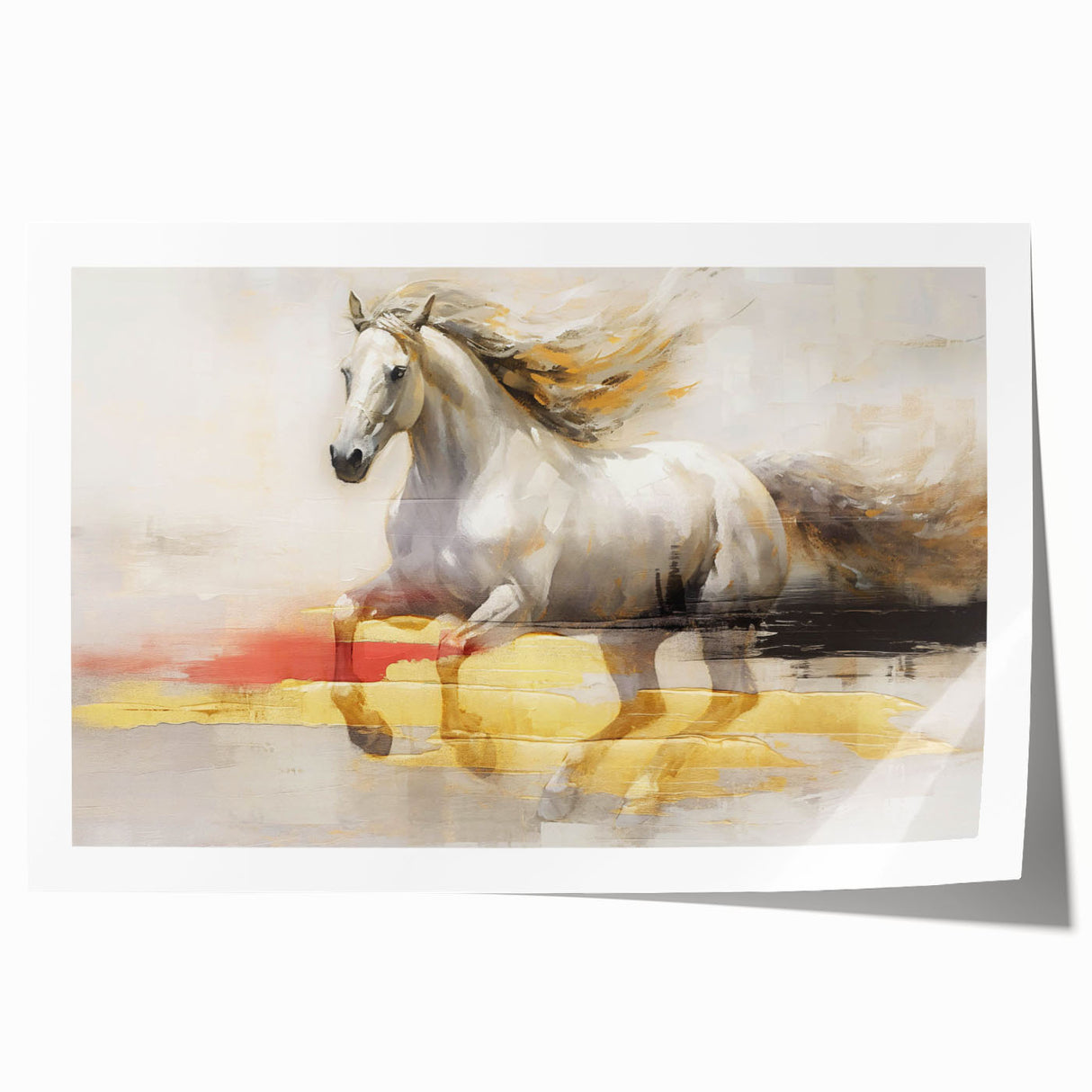 Abstract wall art featuring a vibrant composition of colorful strokes and lines, perfect for modern decor, showcasing a dynamic blend of hues and textures. Ideal for adding a contemporary touch to any living space.