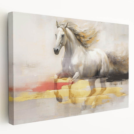 Abstract strokes and lines design on stretched canvas wall art, showcasing vibrant colors and unique patterns, ideal for modern home decor.