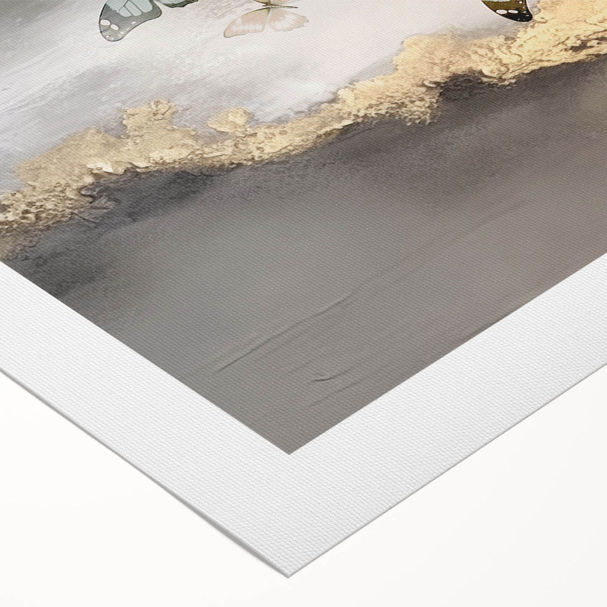 Abstract canvas wall art featuring vibrant strokes and lines in shades of blue, orange, and yellow, ideal for modern home decor or art enthusiasts.