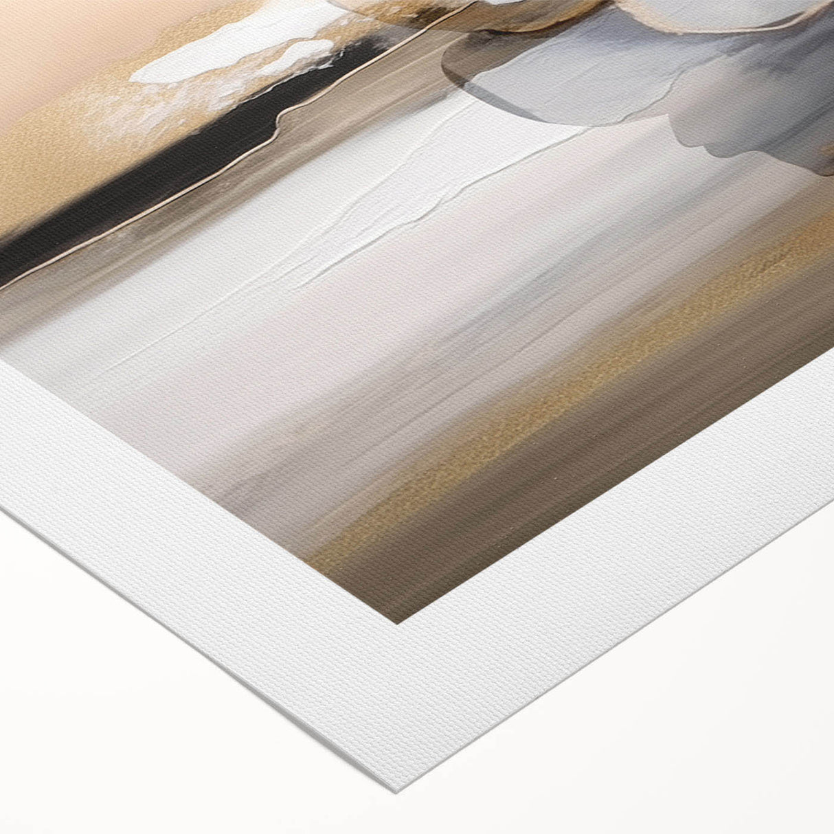 Abstract wall art featuring vibrant strokes and lines in a mix of blue, orange, and yellow hues, perfect for modern home decor. This rolled canvas design adds a contemporary touch, ideal for enhancing any living space or office environment.