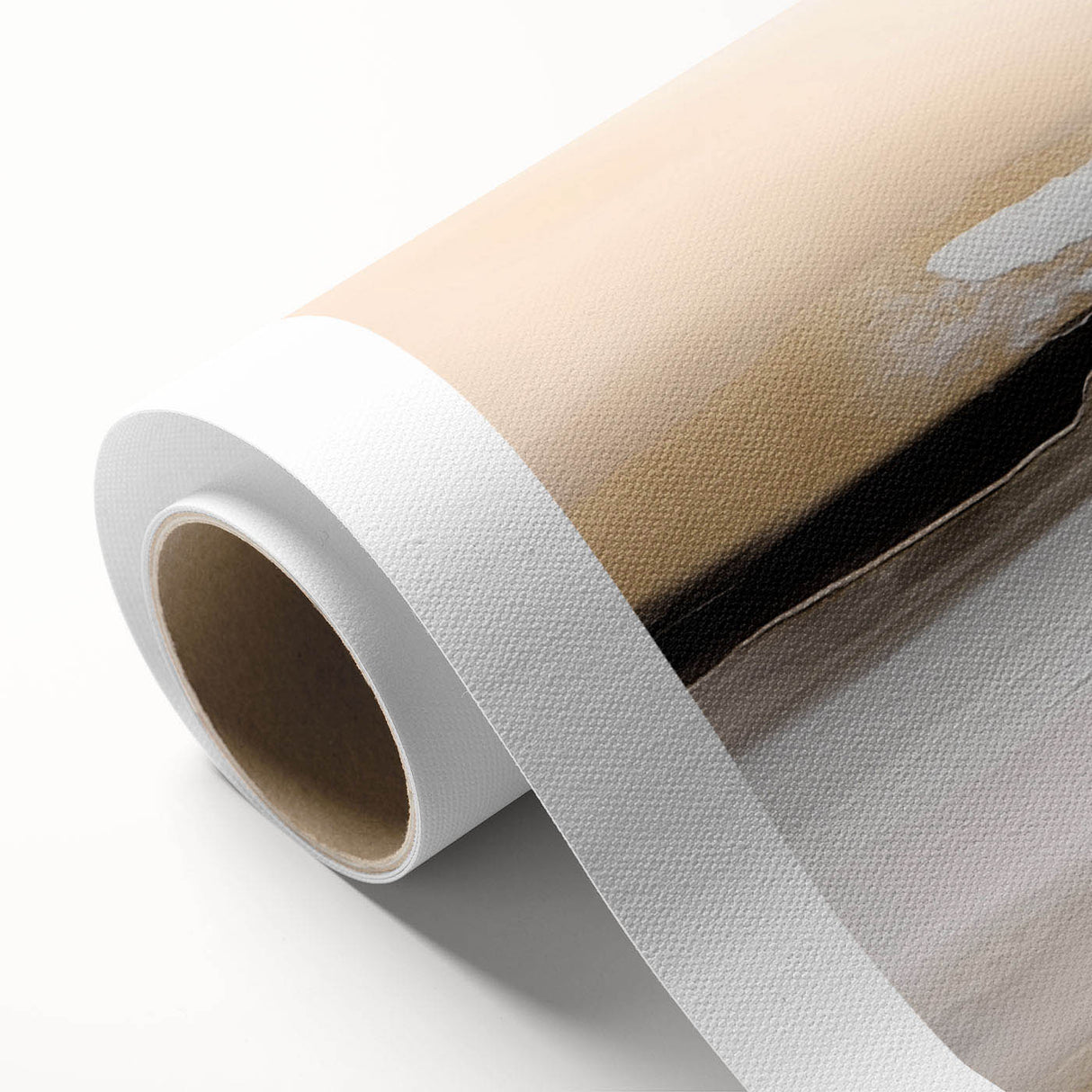 Abstract strokes and lines create a vibrant design in this rolled canvas wall art, showcasing a blend of colors perfect for modern decor, packaged securely in a protective tube.