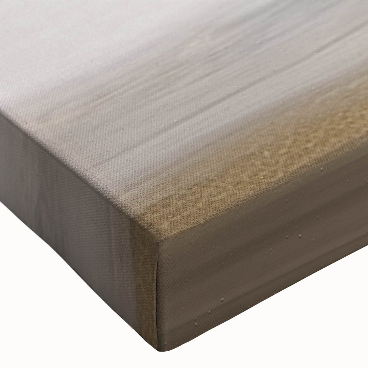 Close-up of an abstract canvas wall art featuring vibrant strokes and lines in shades of blue, yellow, and orange, showcasing modern artistic design for home decor.