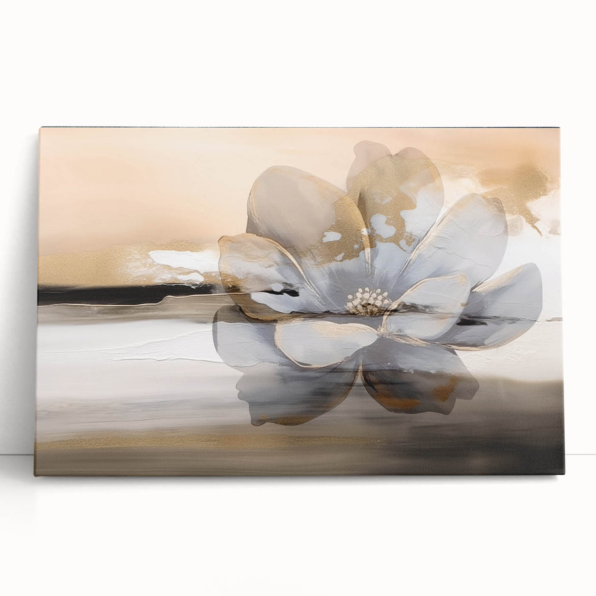 Abstract wall art showcasing vibrant strokes and lines in a modern design, printed on stretched canvas. Ideal for contemporary home decor, this piece adds a pop of color.