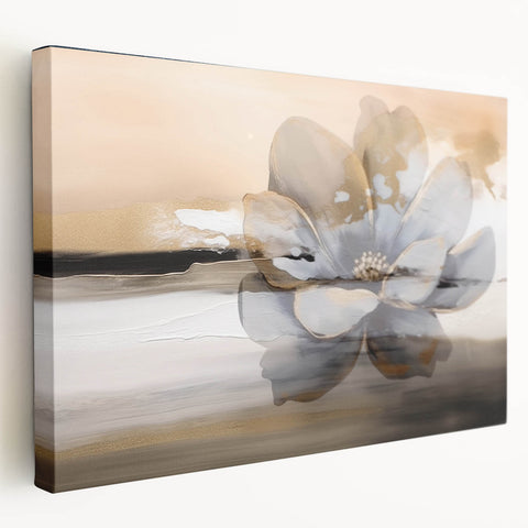 Abstract wall art featuring vibrant strokes and lines in shades of blue, yellow, and green on a stretched canvas, ideal for modern home decor.