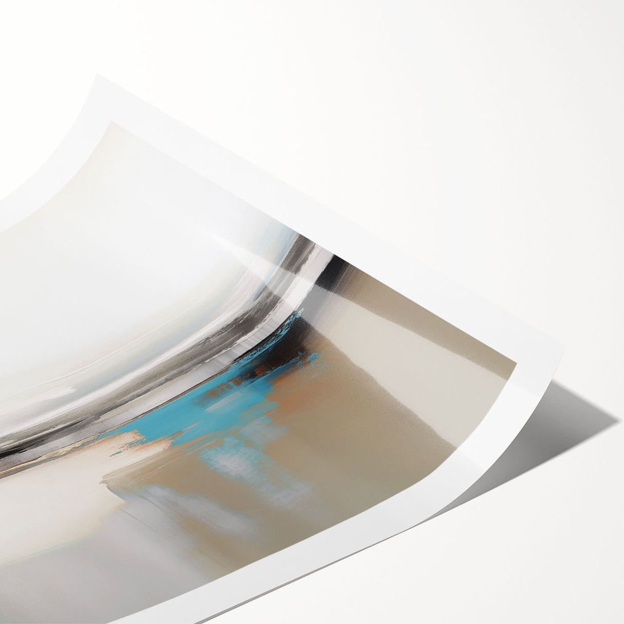 Abstract wall art print featuring vibrant strokes and lines in bold colors, ideal for modern decor. This rolled print showcases a dynamic design, perfect for enhancing interior spaces.