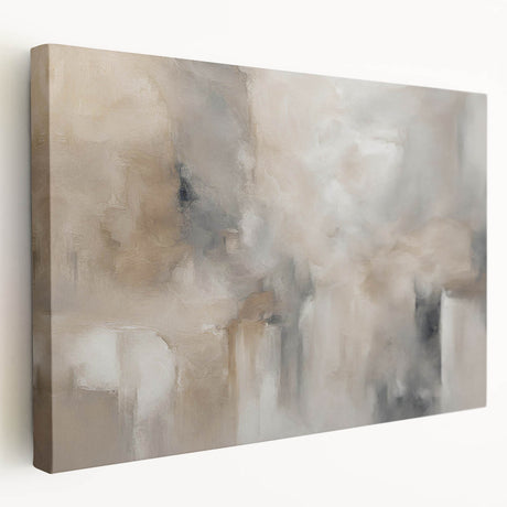 Abstract canvas art showcasing dynamic strokes and lines in vibrant colors, ideal for modern decor, displayed in a side view for depth.