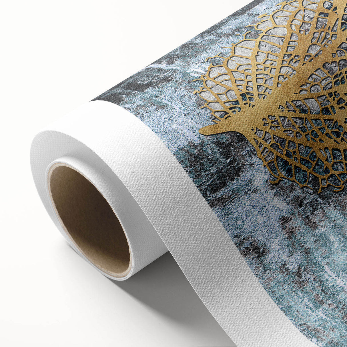 Abstract wall art canvas featuring vibrant strokes and lines in shades of blue, orange, and yellow, perfect for modern home decor. Ideal for enhancing artistic spaces.