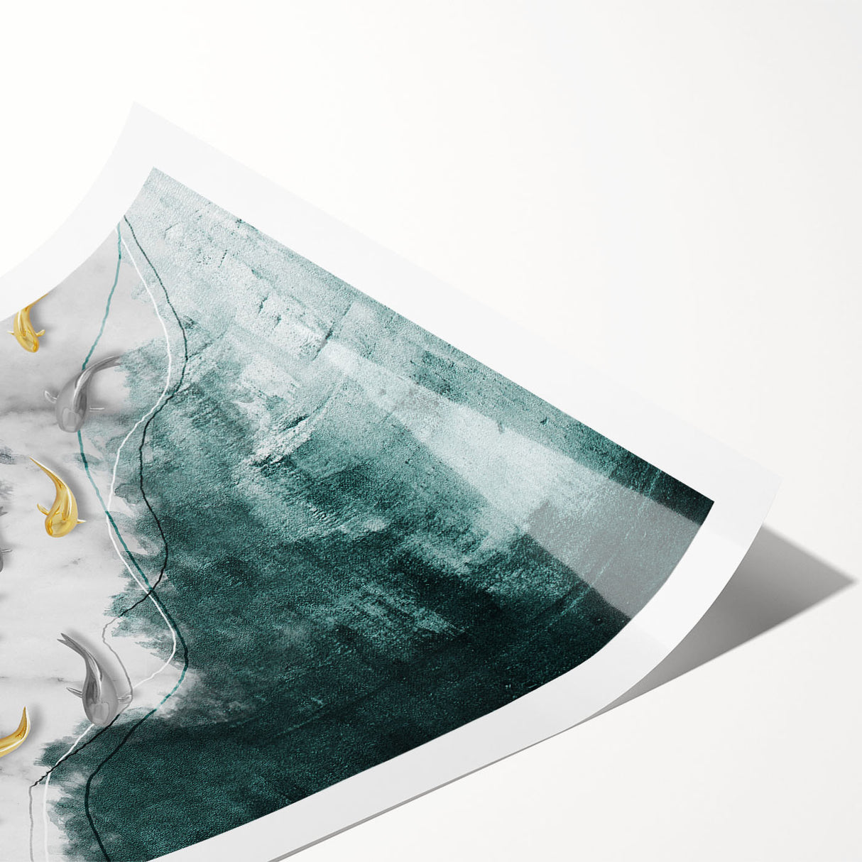 Vibrant abstract strokes and lines design on rolled canvas wall art, showcasing bold colors and dynamic shapes, perfect for modern home decor. Packaged securely in a cardboard tube for safe delivery.