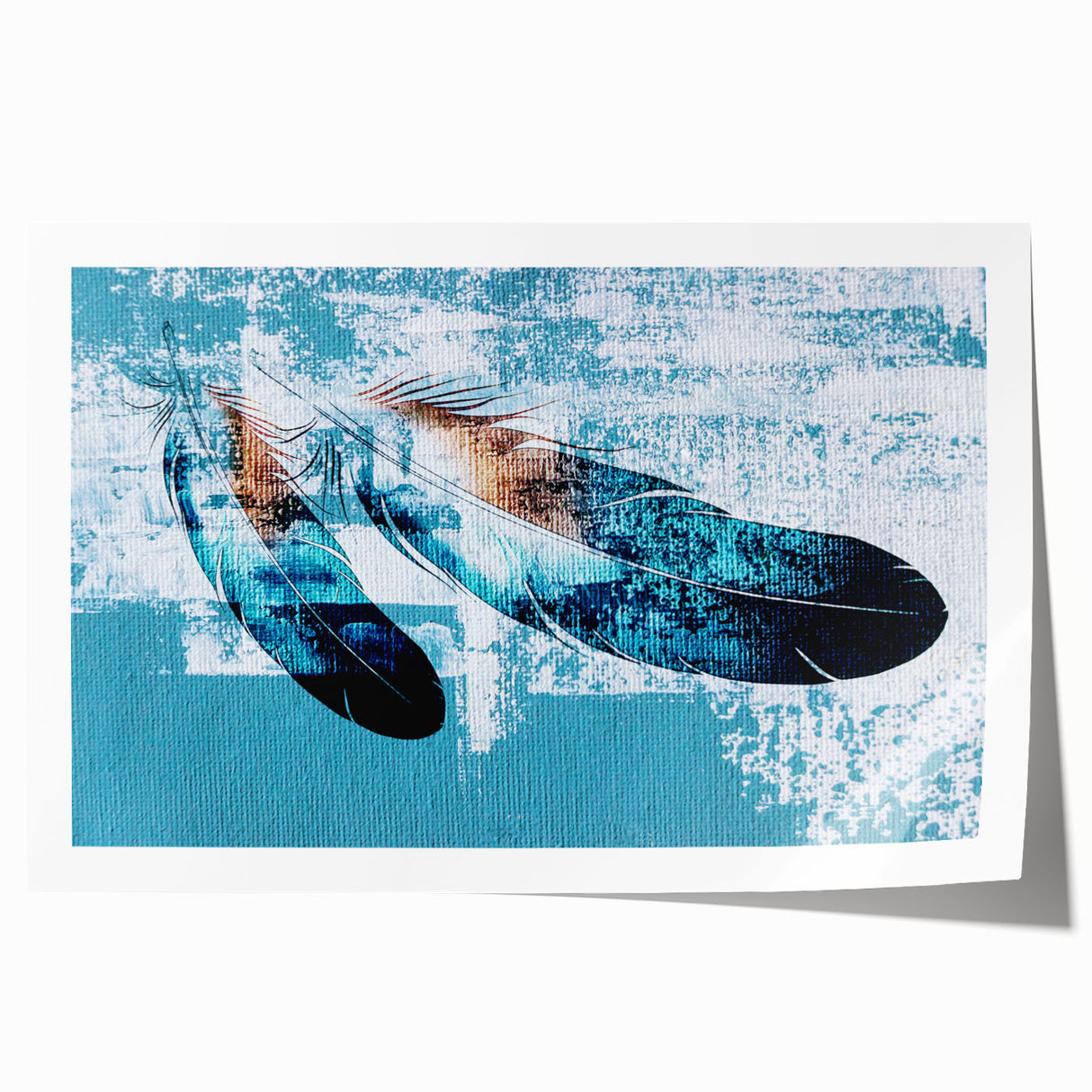 Abstract wall art featuring vibrant strokes and lines in a colorful palette, ideal for modern home decor. This rolled print is perfect for framing or displaying, adding a contemporary touch to any room.