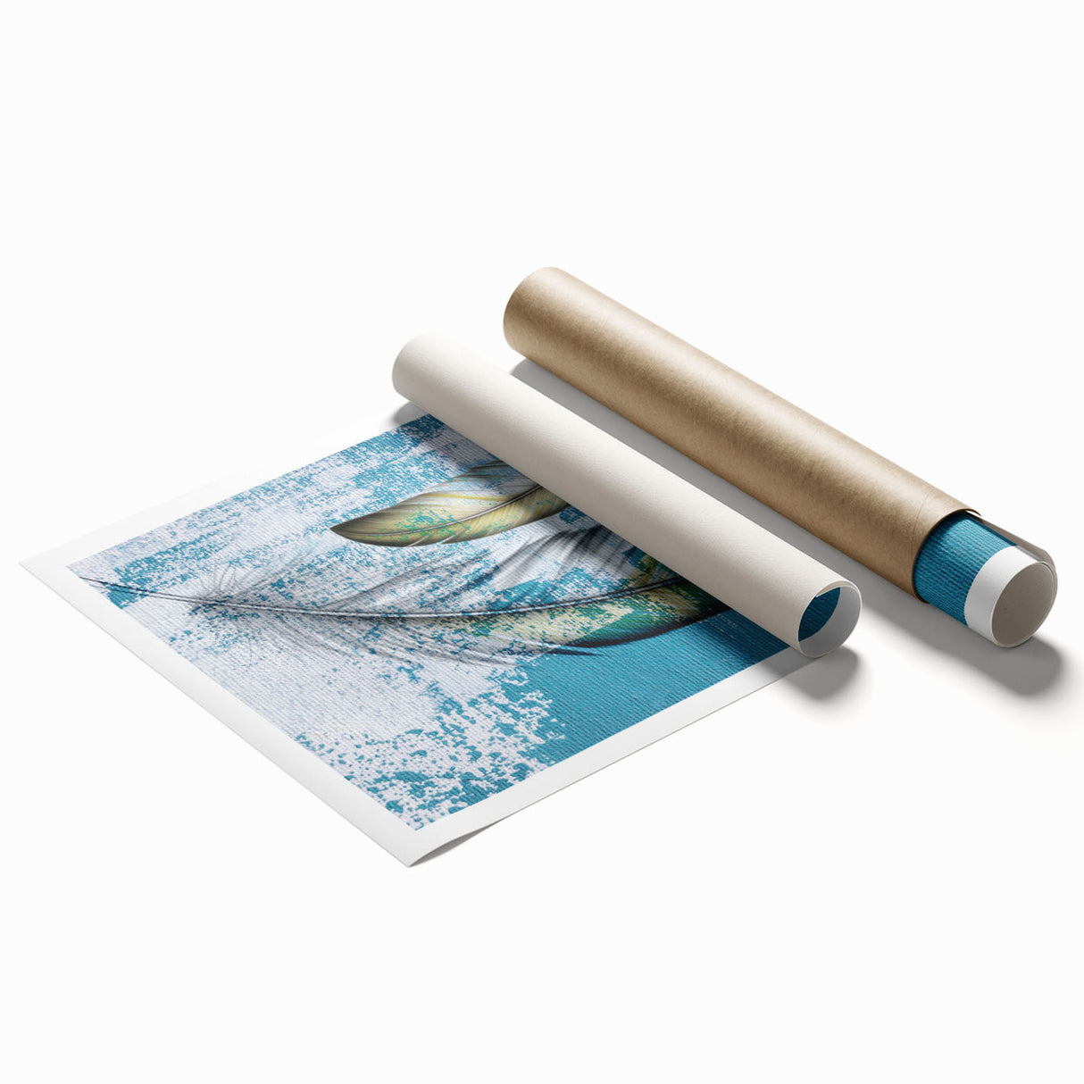 Abstract wall art print showcasing dynamic strokes and lines in vibrant colors, designed to enhance modern interiors, available as a rolled canvas for easy framing.