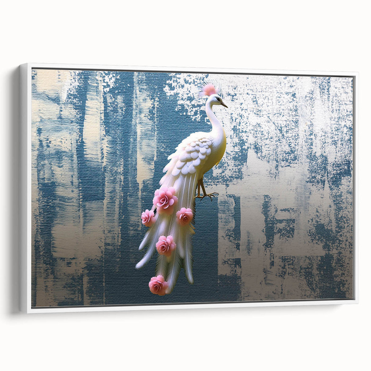 Framed wall art featuring an abstract design of colorful strokes and lines on a white background, showcasing a modern aesthetic ideal for contemporary decor.