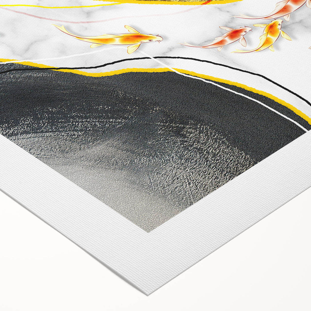 Abstract wall art featuring dynamic strokes and lines in vibrant colors, showcasing a modern design perfect for contemporary decor. The rolled canvas is ideal for stylish home or office decoration.