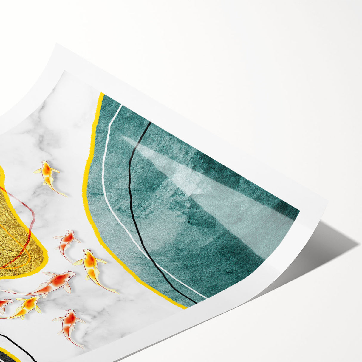 Abstract strokes and lines design wall art print showcasing vibrant colors and dynamic shapes, perfect for modern decor. Ideal for art enthusiasts seeking unique decor.