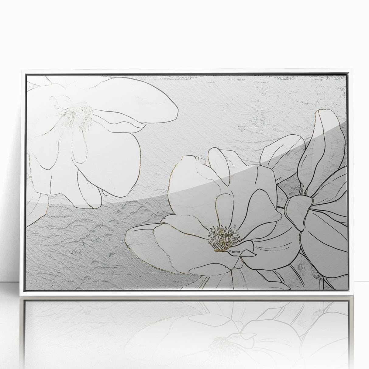 Framed wall art featuring an abstract design of colorful strokes and lines in a modern aesthetic. The piece is presented in a sleek white frame, enhancing its contemporary appeal for interior decor. Perfect for adding a vibrant touch to living spaces or offices.