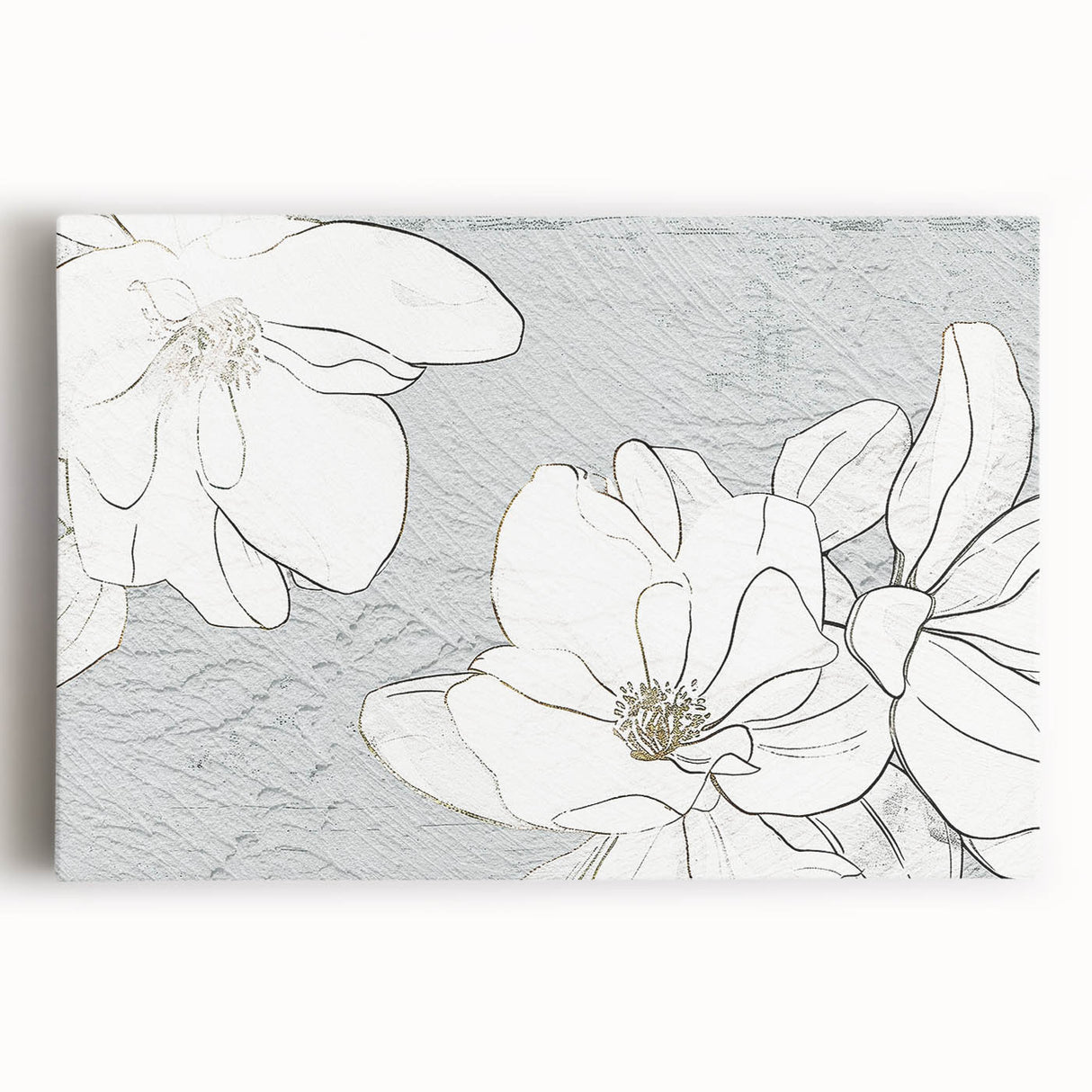 Abstract wall art canvas featuring vibrant strokes and lines in shades of blue, orange, and gold, ideal for modern decor. Perfect for enhancing any living space or office.