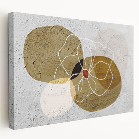 Abstract canvas wall art showcasing vibrant strokes and lines in shades of blue, yellow, and pink, designed to enhance modern decor aesthetics.