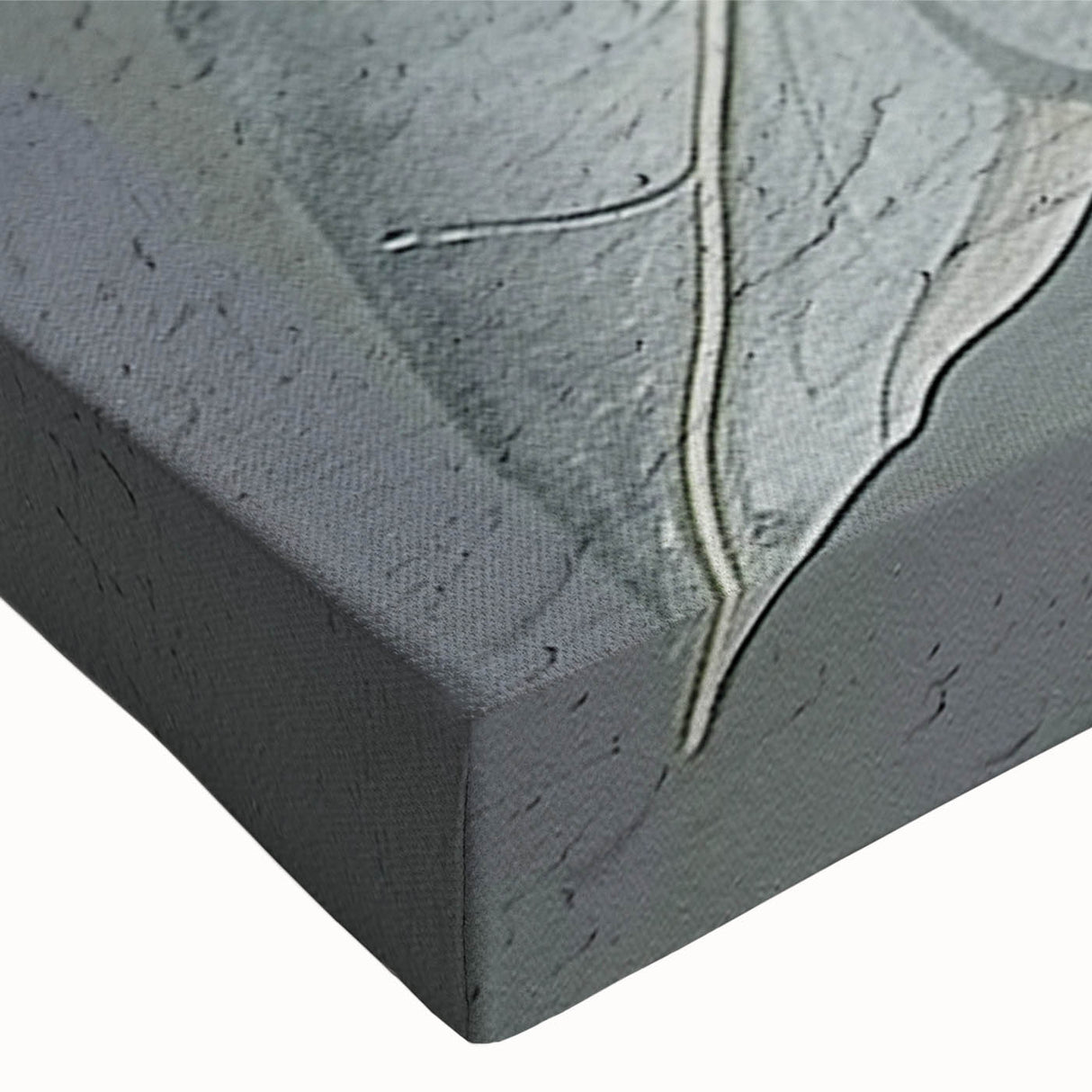 Close-up of a stretched canvas featuring an abstract design with colorful strokes and lines, ideal for modern home decor, showcasing vibrant hues and artistic detail.