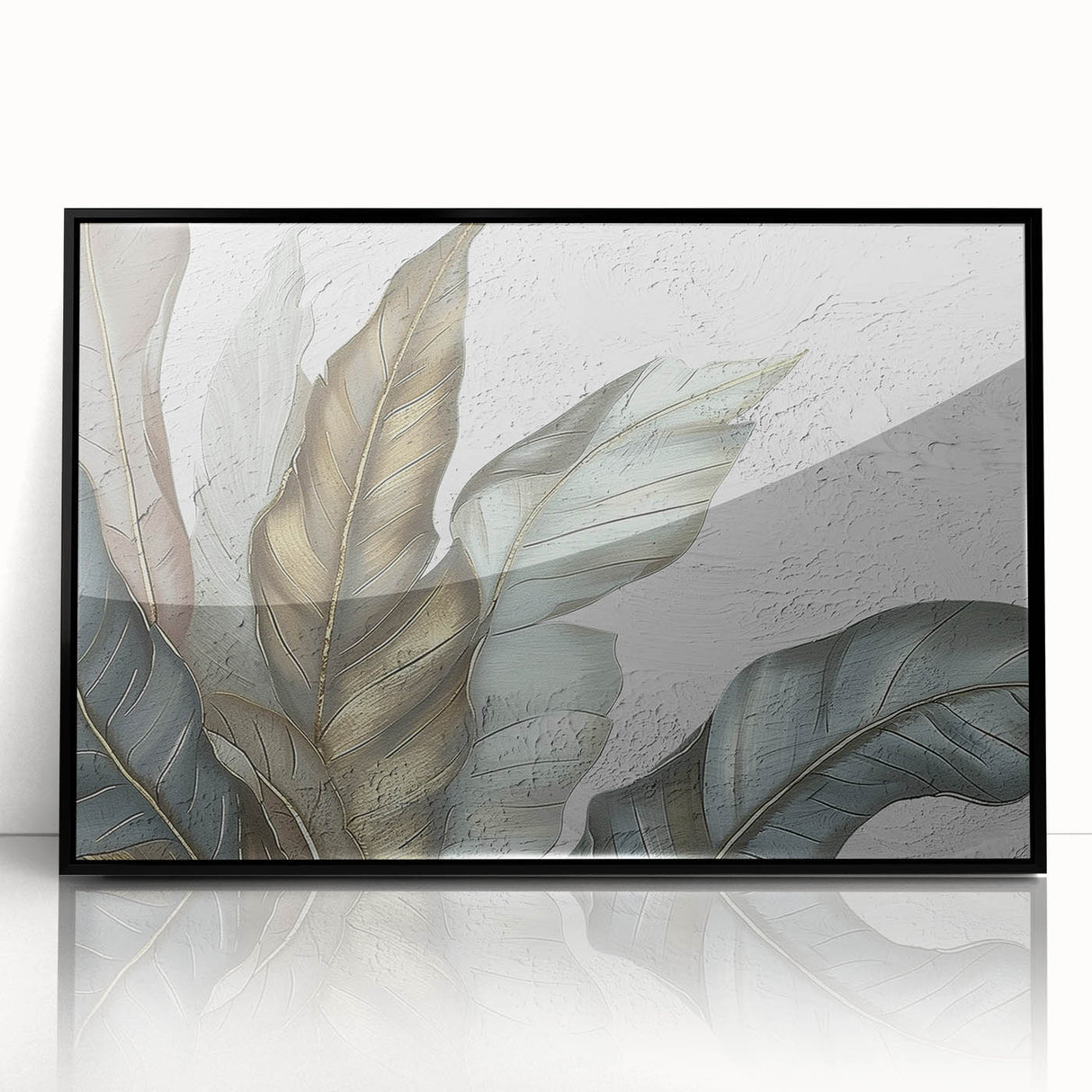 Framed acrylic wall art featuring an abstract design of colorful strokes and lines, perfect for modern home decor. The artwork showcases a vibrant blend of hues on a black background, adding a contemporary touch to any room.