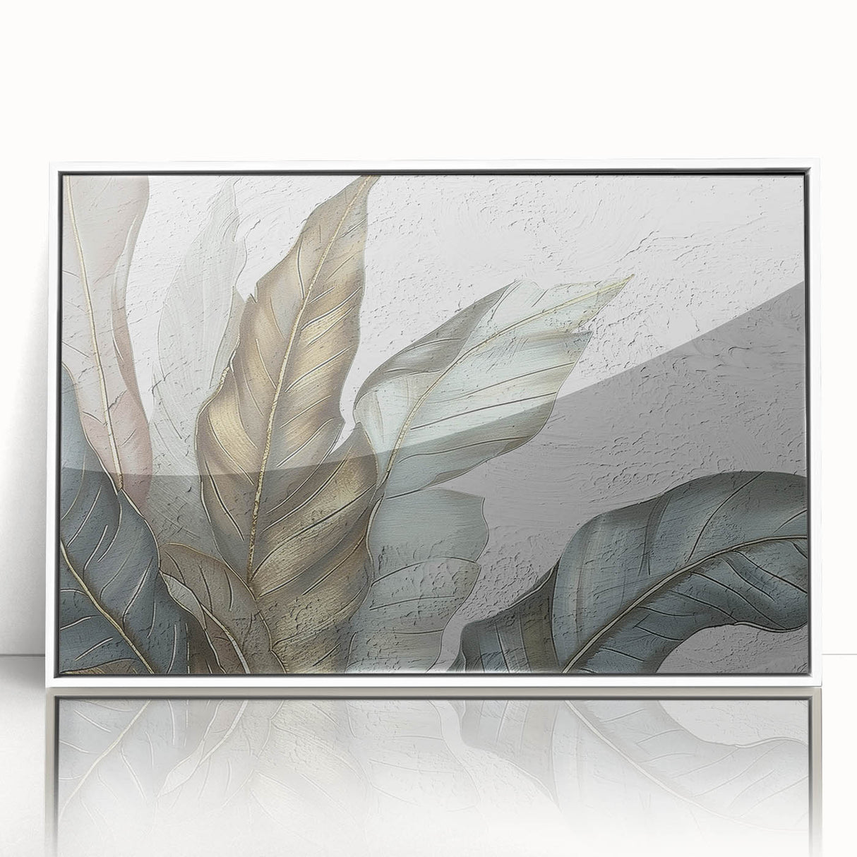 Framed abstract wall art featuring colorful strokes and lines in a modern design, set against a white background, perfect for contemporary home decor.