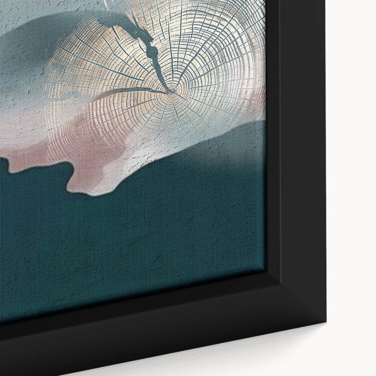 Close-up of a framed canvas wall art piece showcasing an abstract design with colorful strokes and lines, perfect for modern interior decor. The vibrant hues and dynamic patterns create a striking visual impact, enhancing any living space.