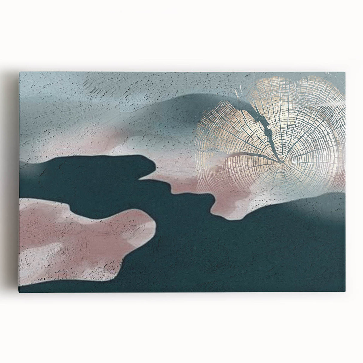 Stretched canvas wall art featuring an abstract design of colorful strokes and lines, ideal for modern decor. Perfect for adding a vibrant touch to any room.